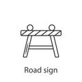 Construction Roadblock Icon icon. Simple element illustration. Construction Roadblock Icon symbol design from Construction collect