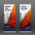 Construction roll up banner design template Royalty Free Stock Photo