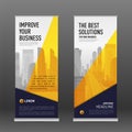 Construction roll up banner design template. Royalty Free Stock Photo