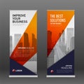 Construction roll up banner design template. Royalty Free Stock Photo