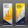 Construction roll up banner design template. Royalty Free Stock Photo