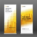 Construction roll up banner design template Royalty Free Stock Photo