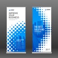 Construction roll up banner design template Royalty Free Stock Photo