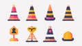 Construction Safety Cone Icon for Professionals - Illustration of Safety Equipment Royalty Free Stock Photo