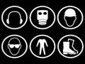 Construction safety symbols Royalty Free Stock Photo