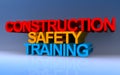 construction safety training on blue Royalty Free Stock Photo