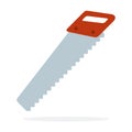 Construction saw vector flat isolated