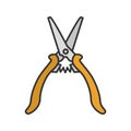Construction scissors color icon