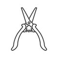 Construction scissors linear icon