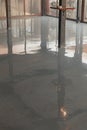 Construction series: work in progress with epoxy flooring Royalty Free Stock Photo