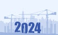 Construction sets numbers for New Year 2024