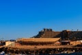 Construction of ship on Red sea shore in Hurghada, Egypt Royalty Free Stock Photo