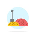 Construction, Shovel, Tools Abstract Circle Background Flat color Icon Royalty Free Stock Photo