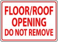 Construction Sign Floor / Roof Opening Do Not Remove