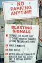 Construction Signs Blastiing Signals