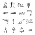 Construction sing symbol- vector icon set Royalty Free Stock Photo