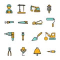 Construction sing symbol- vector icon set