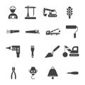 Construction sing symbol- vector icon set Royalty Free Stock Photo