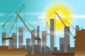 Construction site background Royalty Free Stock Photo