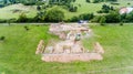 Construction site. Building concrete foundation for a new house. Royalty Free Stock Photo