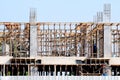 Construction site building, Construction home architecture project area, House construction image for background, cement wood Royalty Free Stock Photo