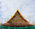 Construction site, church of ancient temple in Bangkok