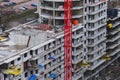 Construction site of a civil multi storey building Royalty Free Stock Photo