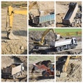 Construction site collage Royalty Free Stock Photo