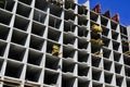 Construction site with concrete frame and equipment. Royalty Free Stock Photo