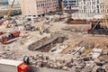 Construction Site, construction machinery, bulldozer, excavation Royalty Free Stock Photo