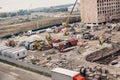 Construction Site, construction machinery, bulldozer, excavation Royalty Free Stock Photo