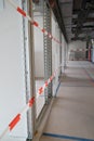 Construction site cordoned off with red and white security tape to prevent damage Royalty Free Stock Photo