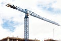 Construction site with crane Royalty Free Stock Photo