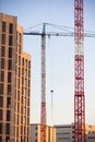 Construction site with crane. Royalty Free Stock Photo