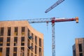 Construction site with crane. Royalty Free Stock Photo