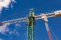 Construction site with cranes with blue sky Royalty Free Stock Photo