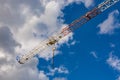 Construction site with cranes with blue sky Royalty Free Stock Photo
