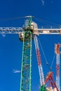 Construction site with cranes with blue sky Royalty Free Stock Photo