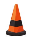 Construction site danger orange cone, warning sign Royalty Free Stock Photo
