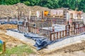 Construction site for a detached house Royalty Free Stock Photo