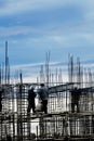 Construction site in the dusk