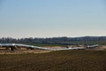 Construction site of the European natural gas pipeline EUGAL near Wrangelsburg (Germany) on 16.02.2019, this pipeline begins in