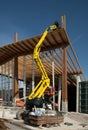 Construction site: glued laminated timber Royalty Free Stock Photo