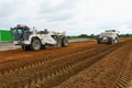 Construction site with ground movement machinery at work