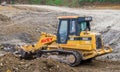 Construction Site with heavy excavating machinery Royalty Free Stock Photo