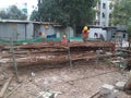 Construction site india .. housekeeping work