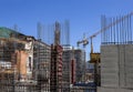 Construction site. Industrial image -construction of multi-storey residential buildings