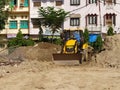 Construction site, JCB doing its work Royalty Free Stock Photo