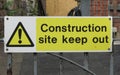 Construction site keep out Royalty Free Stock Photo