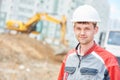 Construction site manager worker portrait Royalty Free Stock Photo